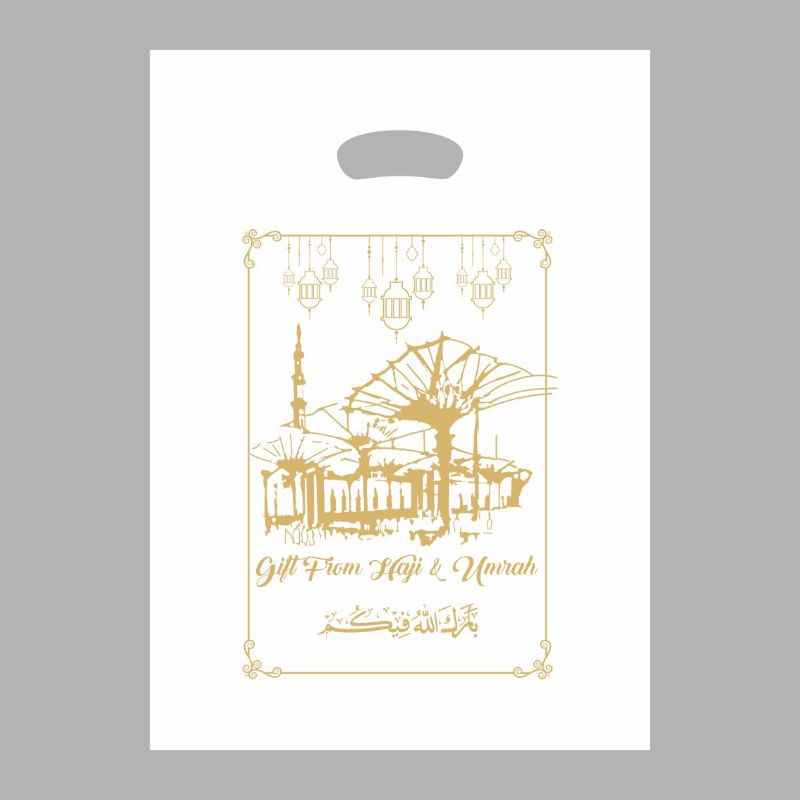

Tas Plastik Tebal Oleh Oleh Haji Umrah Umroh 20pcs Ukuran Sedang 25x35