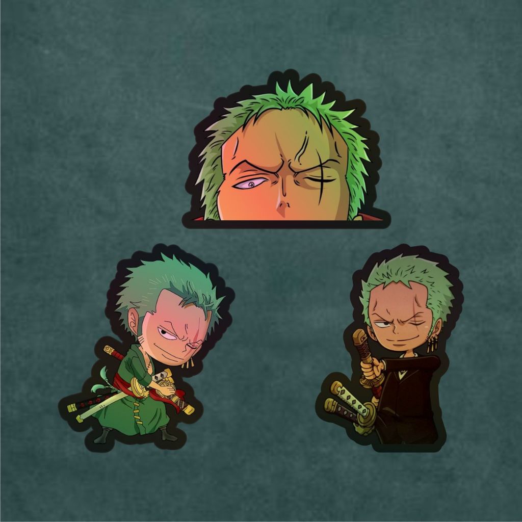 

Stiker Anime Hologram Zoro One Piece Case Hp dan Laptop 7 Cm