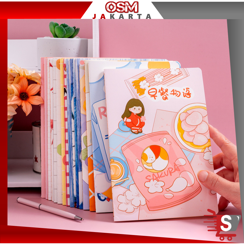 

OSM JKT S6088 Buku Tulis Aesthetic / Notebook Karakter Lucu / Buku Catatan Sekolah / Buku Tulis Kertas / Mini Notebook Design Imut