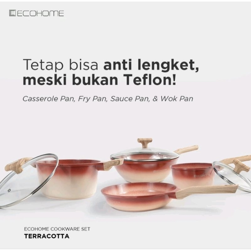 Ecohome Cookware Set / Ceramic Coating /Anti Lengket