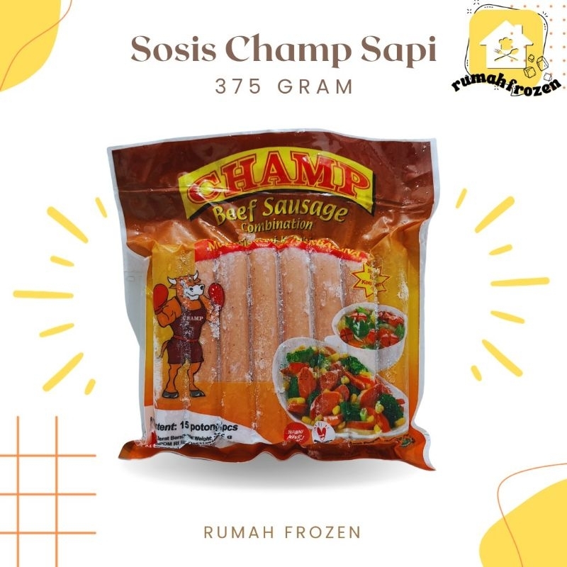 

Sosis Sapi Champ 375gr (isi 15pcs)