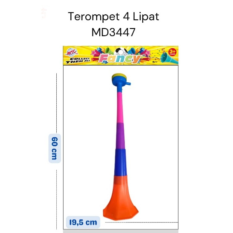Terompet tahun baru 4 susun - terompet lipat 4 - trompet plastik murah - grosir terompet