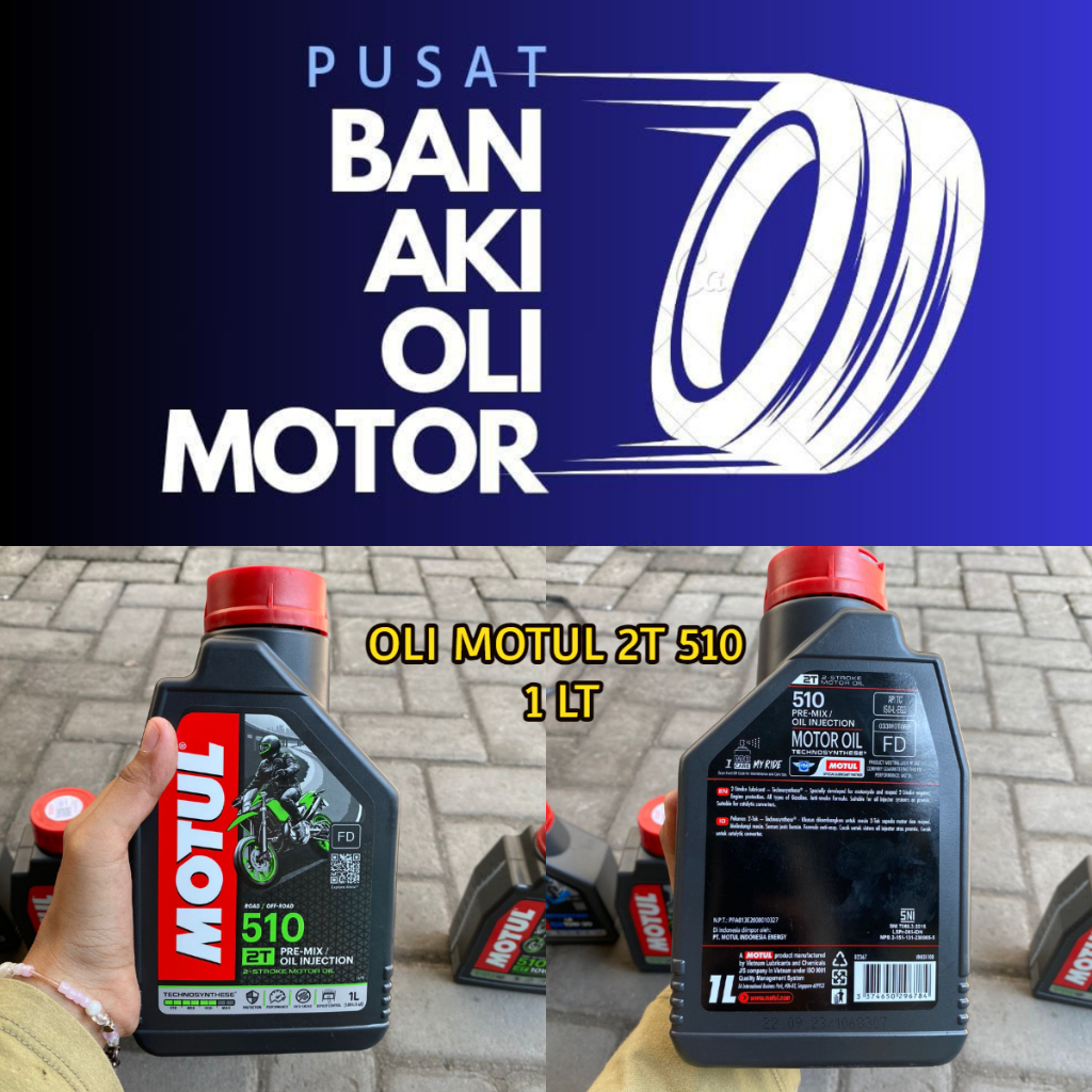 OLI MOTUL 2T 510 1LT // OLI SAMPING MOTUL 510 POWERLUBE 2T 1L ORI OLI SAMPING 2T MOTUL