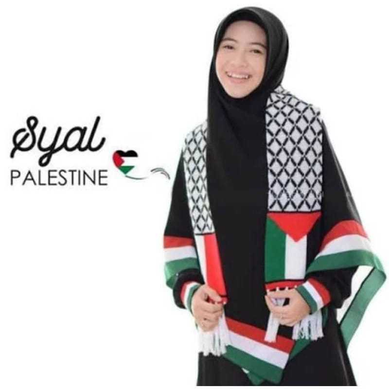 Syal Rajut Palestina / Syal Rajut Komputer / Syal Palestine / Bandana Palestina