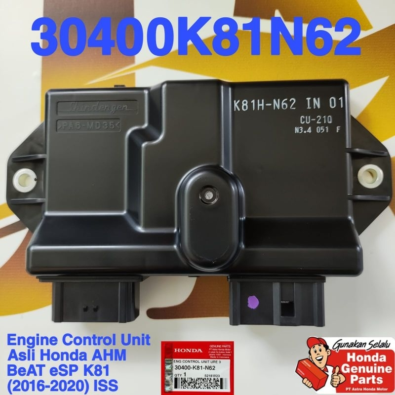 Ecu Atau ECM Beat eSP 2016-2019 Ori Honda AHM 30400K81N62