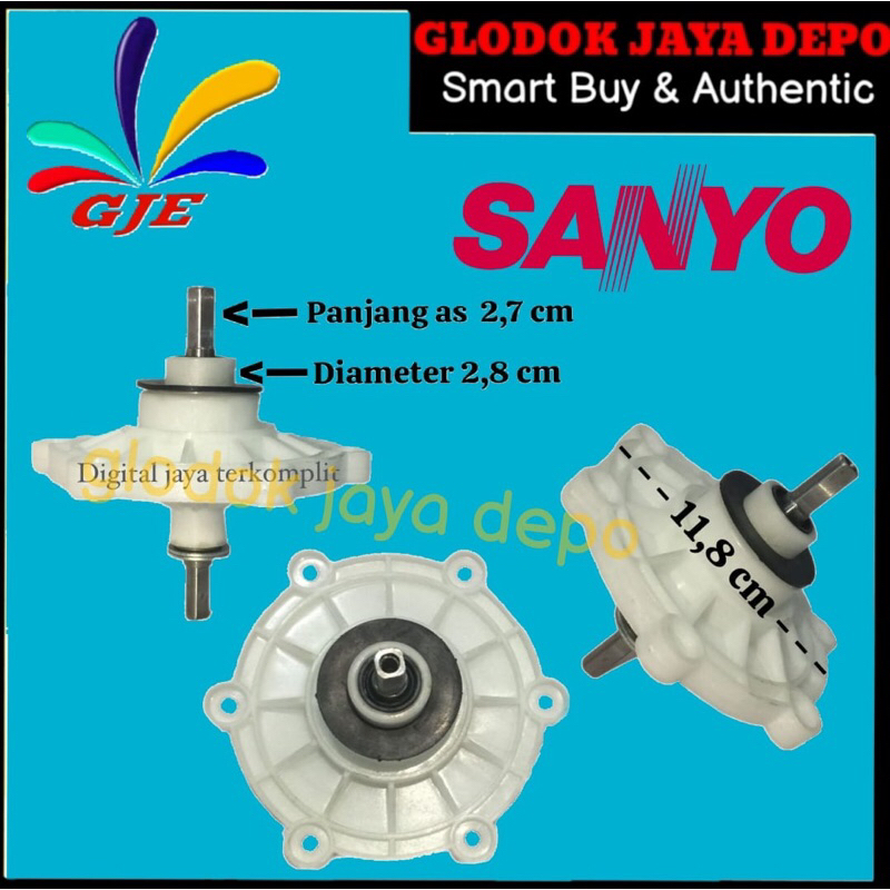 GEARBOX MESIN CUCI ATAS AS KOTAK SANYO WGBX-022D