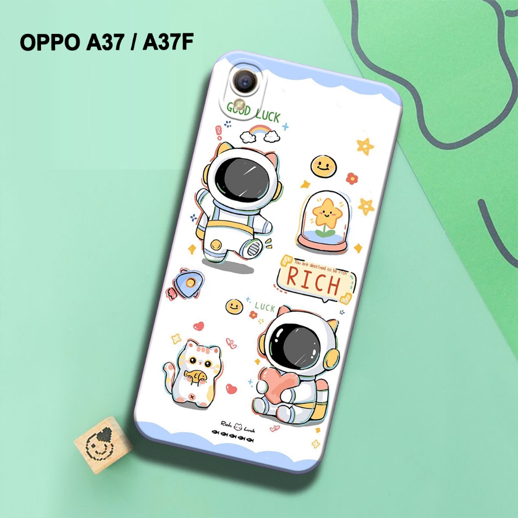 Case Hp - Oppo A37/A37F  - Casing Hp -Oppo A37/A37F - External_Acc  - Motif Astronot - Fashion Case 