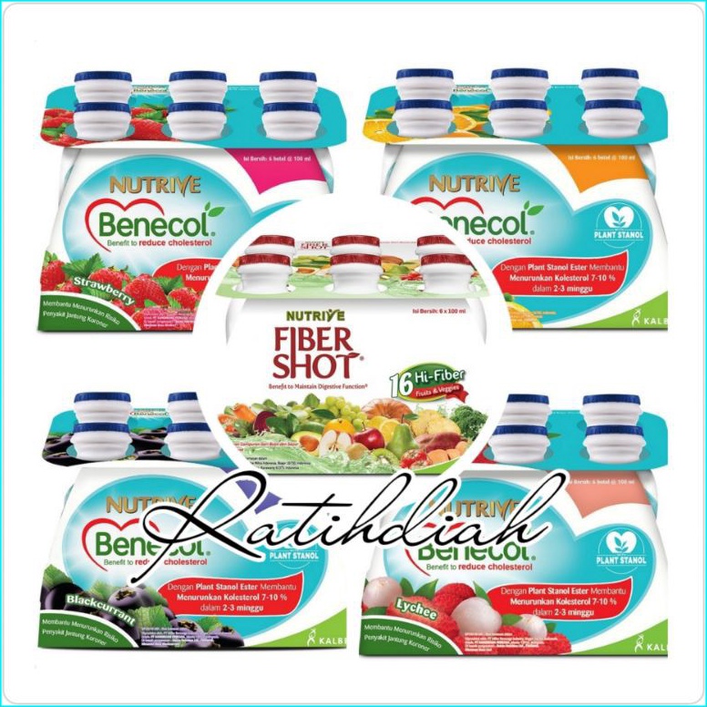 

St0k B4nyak NUTRIVE BENECOL PACK 6X100 ML / NUTRIVE FIBERSHOT MENURUNKAN KOLESTEROL Get it now