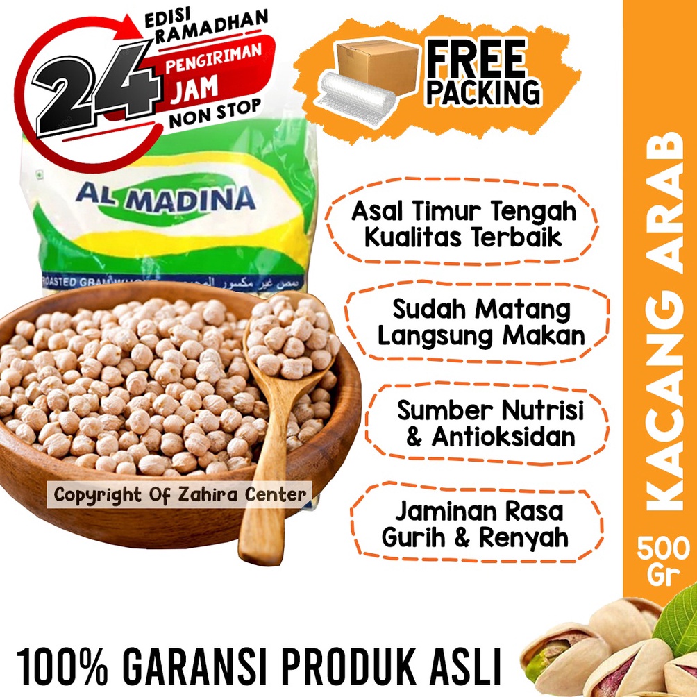 

T3rl@ku. KACANG ARAB Premium 500 Gram Matang Panggang JAGUNG ARAB Chickpeas Original Gurih Renyah Bergizi Nutrisi [202]