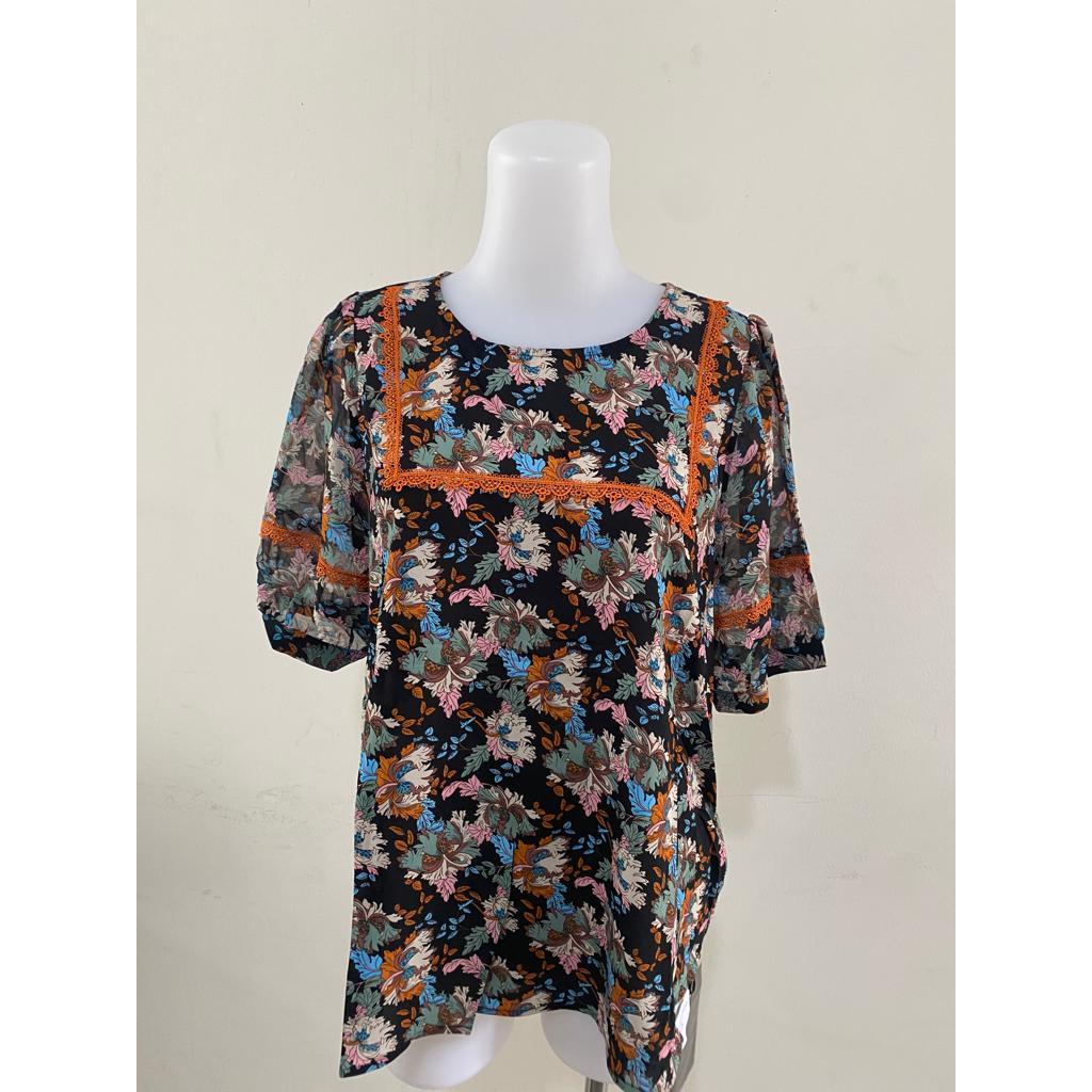 BLUS BROKAT BANGKOK PREMIUM/ ATASAN MOTIF BUNGA BROKAT