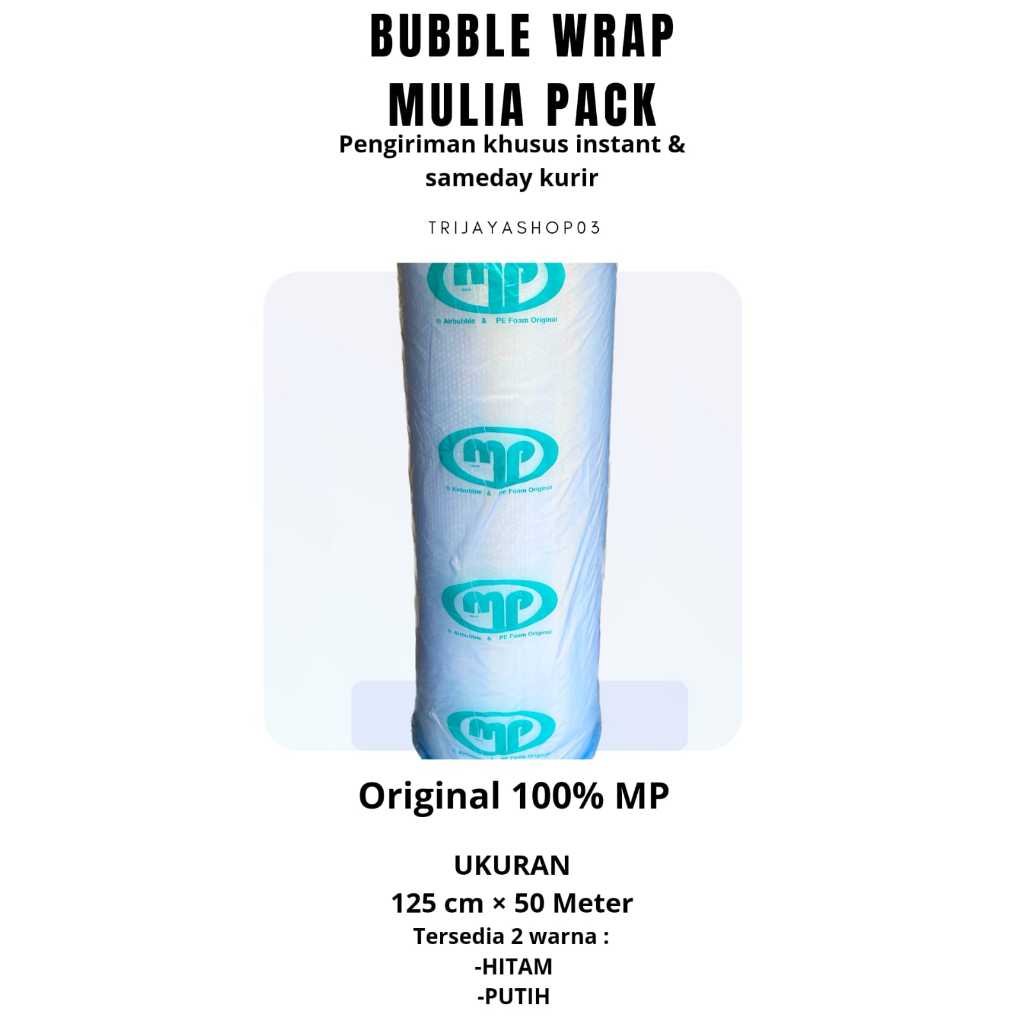 

tAe BUBBLE WRAP MULIAPACK UK 125CMX50M (KHUSUS INSTANT KURIR)