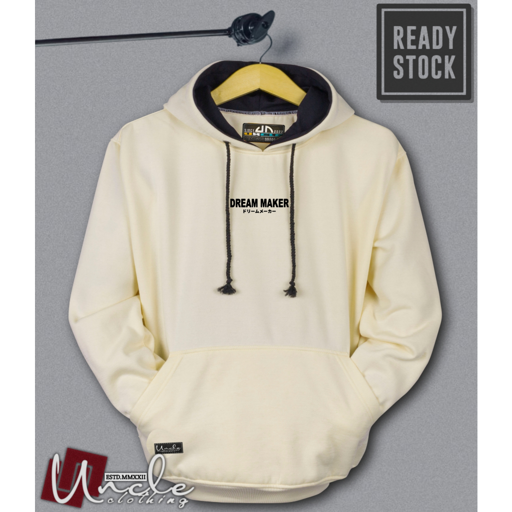 Hoodie Cowok Bahan Tebal Hoodie Pria Distro Aesthetic Warna Cream Sweater Hoodie Distro Original