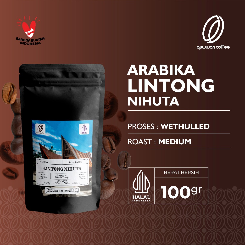 

Biji Kopi Bubuk Arabika Lintong Nihuta Tolu Batak Arabica Coffee Beans Single Origin Coffee Roast Bean Tubruk Espresso Dan Manual Brew 100 gram