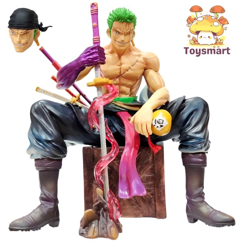 Rorona Zoro Action Figure One Piece Evil Studio Sitting Anime Rorona Zoro