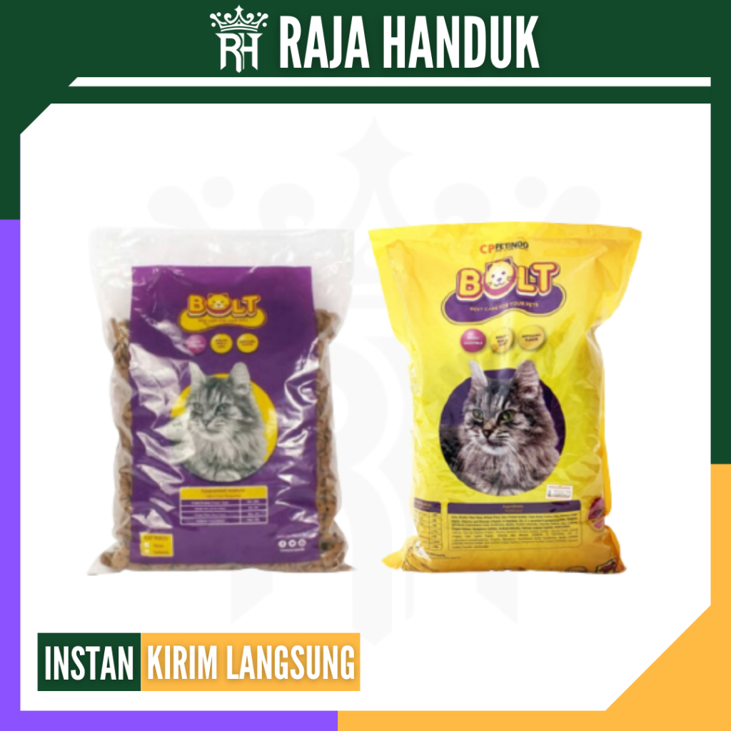 RH GROSIR: BOLT 1 kg / Makanan Kucing Kering Dry Cat Food Murah