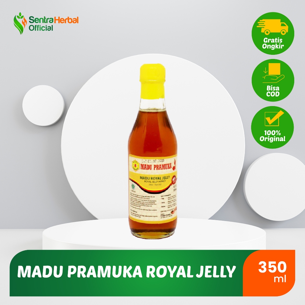 Madu Pramuka Royal Jelly 350 ml - herbal Mengurangi resiko penyakit jantung. Meningkatkan fungsi hati. Memperlambat proses penuaan