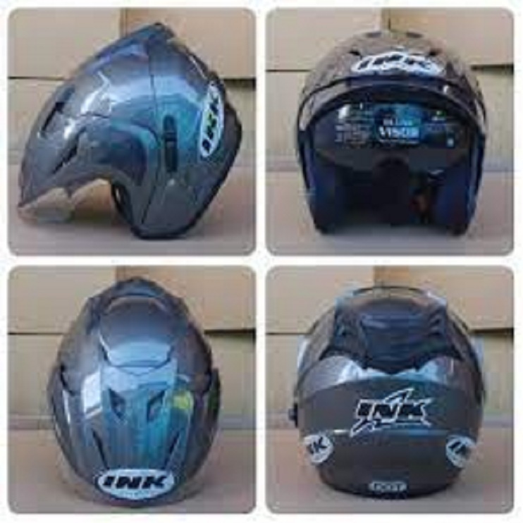 TERBARU HELM INK DOUBLE VISOR ORIGNAL MERK BMT EMBOSS SNI