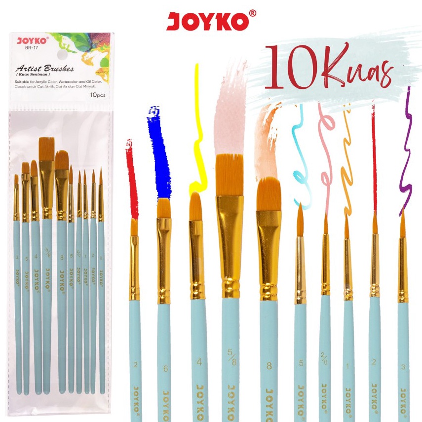 

[✧X86>] Kuas Joyko BR-17 Brush Kuas Cat Air Lukis Acrylic Promo Terpopuler