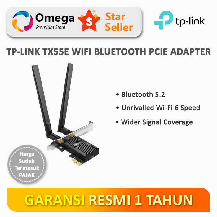 TP-Link Archer TX55E AX3000 Wi-Fi 6 Bluetooth 5.2 PCIe Adapter