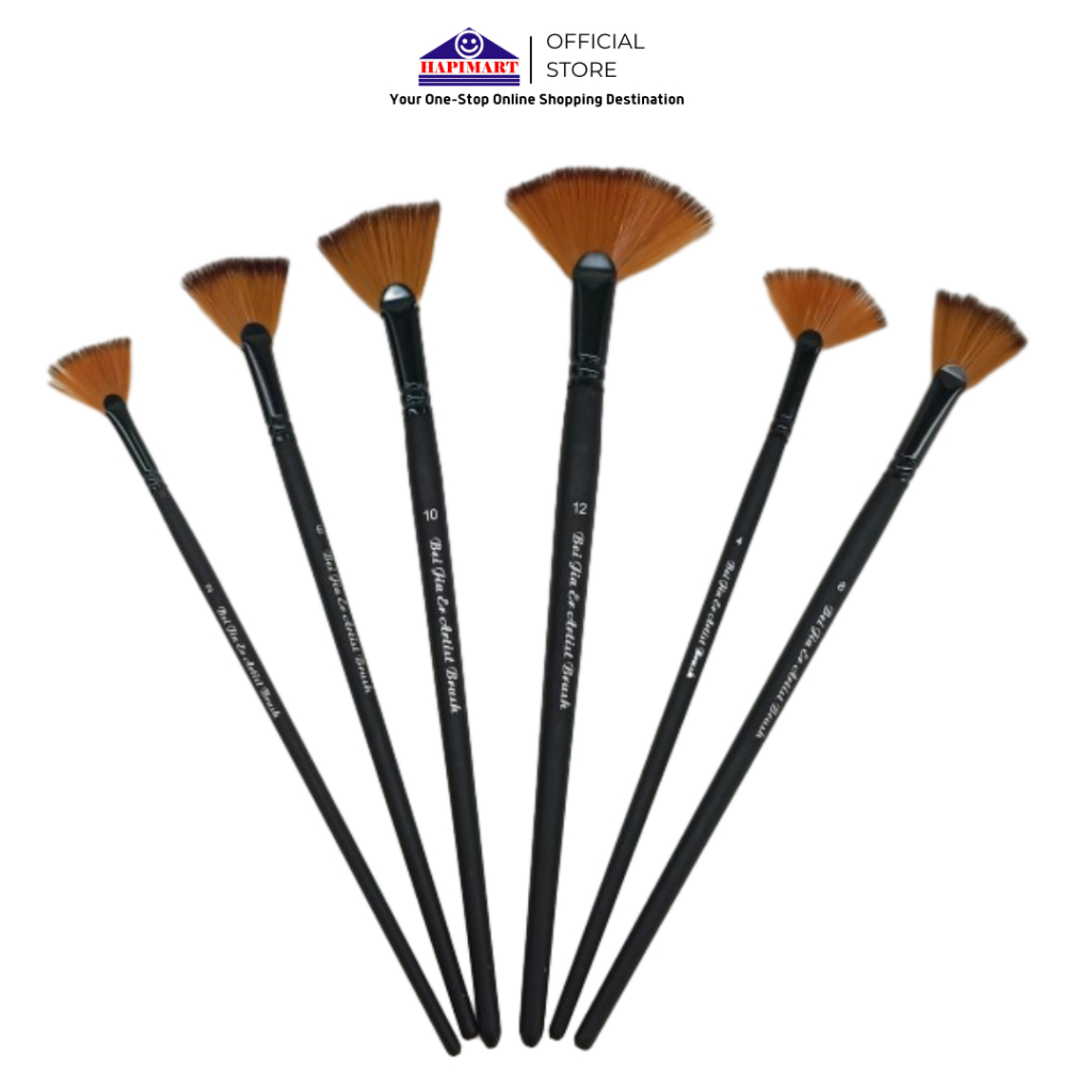 

Kuas Gambar Fan Isi 6 pcs /Brush Kuas Cat Air Cat Minyak Lukis Fan 6pc