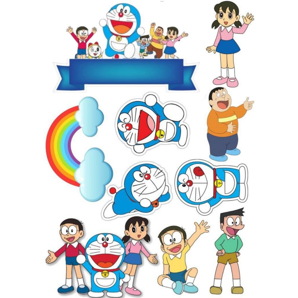 Topper Cake Ultah Karakter Doraemon