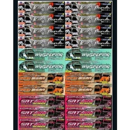 

stiker bus telolet Kids panda new jet bus5 isi 20pcs