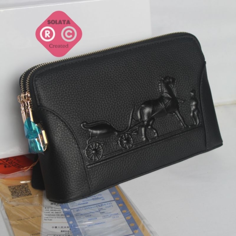 HANDBAG 2 LOCK PRIA WANITA - CLUTCH HANDBAG KULIT ASLI - HANDBAG KULIT ASLI PRIA