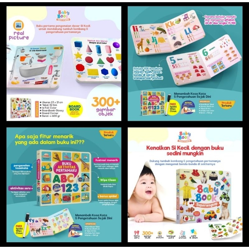 Buku Aktivitas Abc 123 | Baby Book Super Lengkap | Genius Buku Aktivitas Super lengkap Pertamaku by 