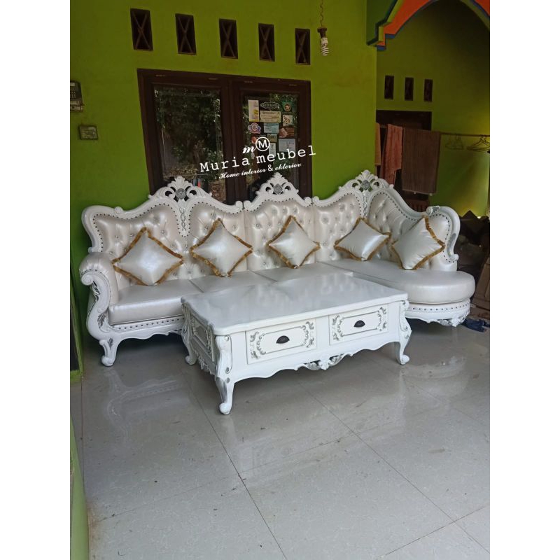 sofa sudut jati jepara