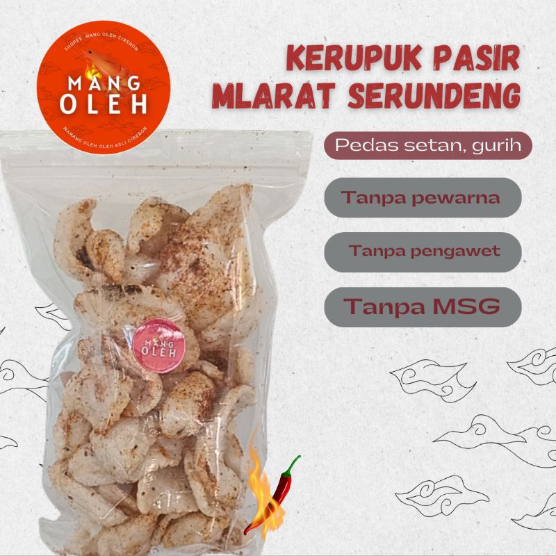 

Kerupuk Pasir Bumbu serundeng pedas Mlarat khas Cirebon