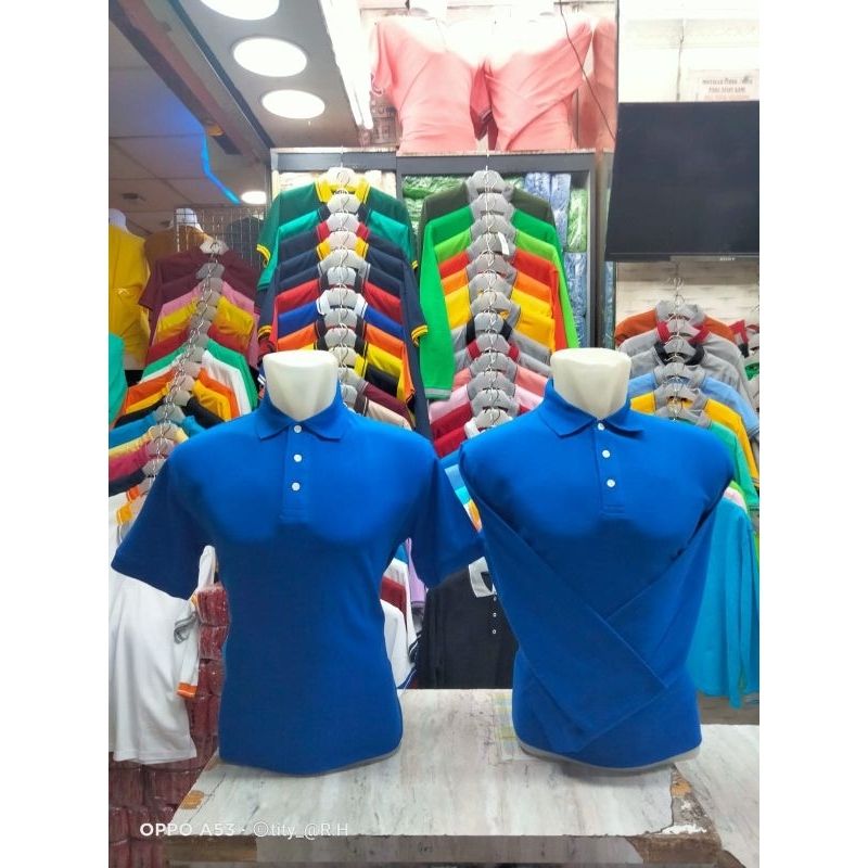 kaos kerah polo premium biru benhur polos 607 pratama