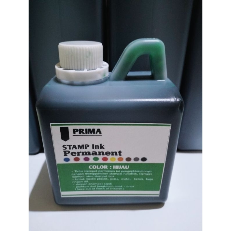 

Tinta stempel permanent Pigmen untuk stempel manual, Stempel bak, stempel Runaflek isi kemasan 500 ml