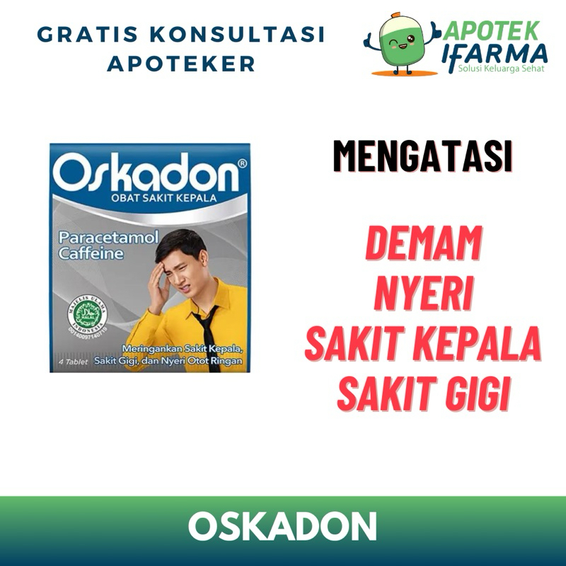 OSKADON parasetamol kafein demam nyeri sakit kepala pusing sakit gigi