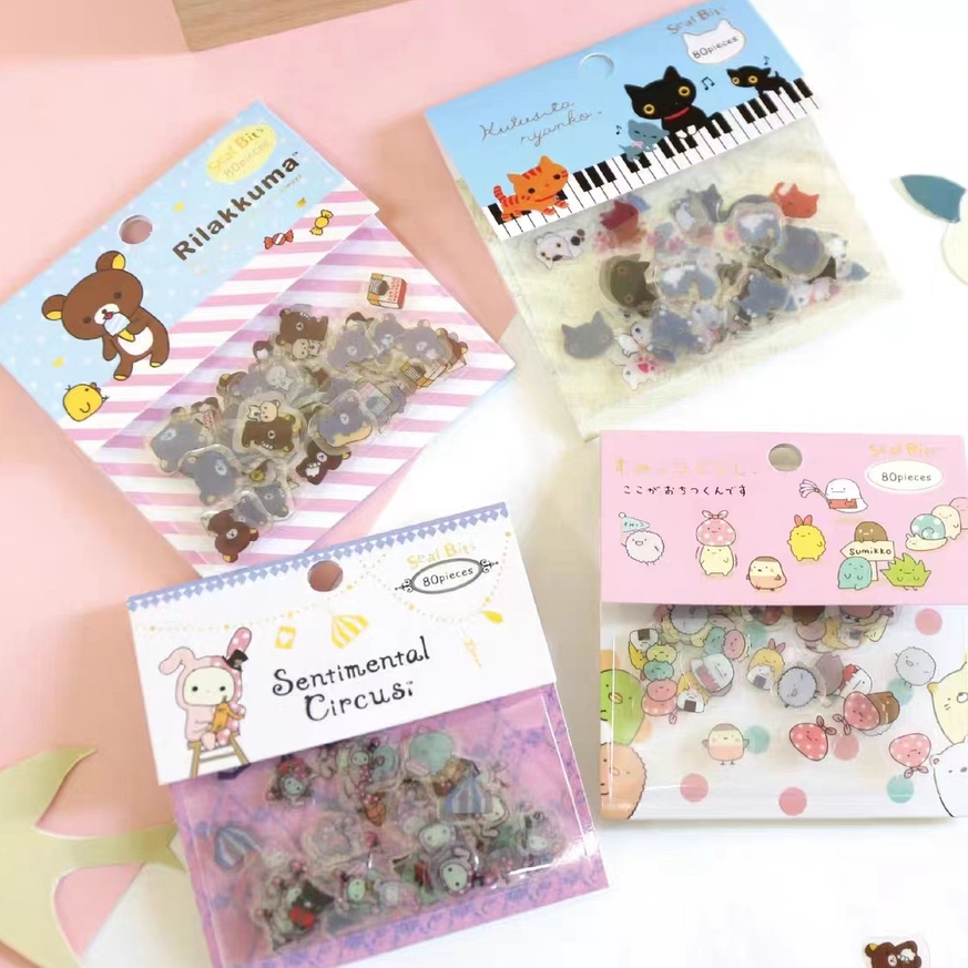 

Stiker hewan lucu/stiker tahan air PVC transparan/stiker dekoratif lucu buku pegangan DIY - YuanYuan Mall
