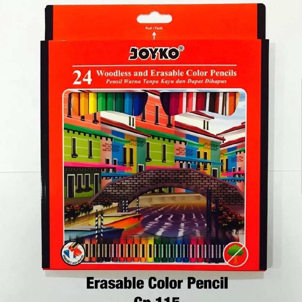 Big S4le BISA DIHAPUS Pensil Warna 24 Warna CP-115 Joyko Terlarisss