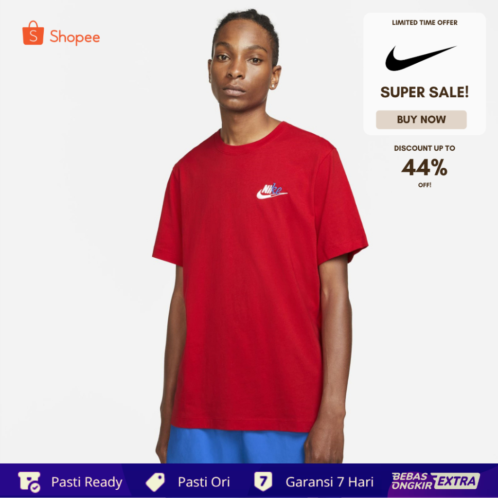 Kaos Nike Original Pria Sportswear Reverse Seasonality 2 - Merah