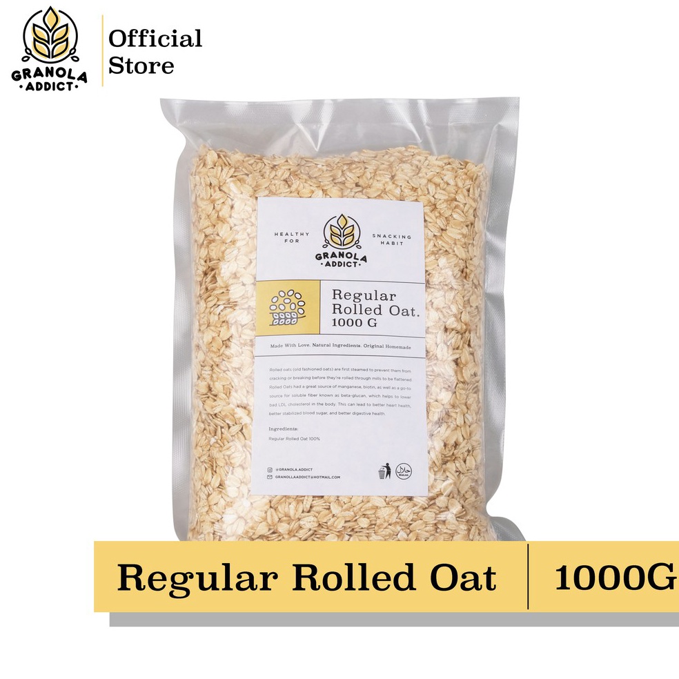 

[QL0] Granola Addict - Rolled Oat / Gandum Utuh / Gandum Kasar 1KG 9645