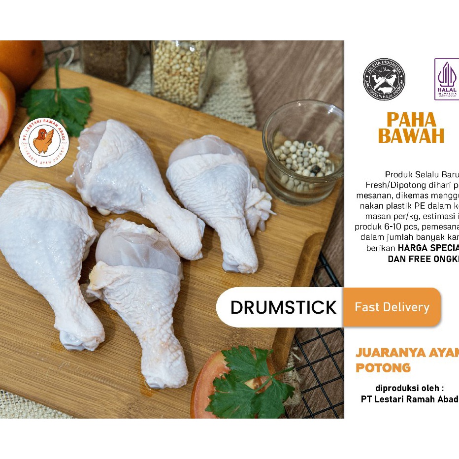 

YFKW8862 11.11 Ayam Paha Bawah / Drumstick Fresh 1kg