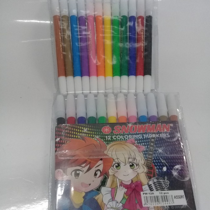 

[♤F64&] SPIDOL SNOWMAN 12 WARNA KECIL / SNOWMAN PW-12A / SPIDOL KECIL Terhitz