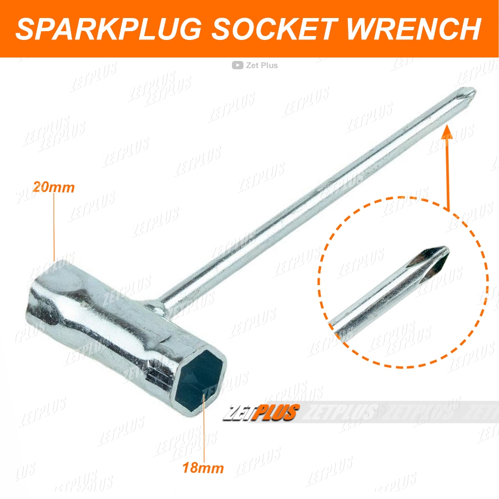 Kunci Busi Mesin 50cc 2tak / socket wrench 18-20mm (BG328) mini trail-GP-ATV-goped-mini scoopy - mes