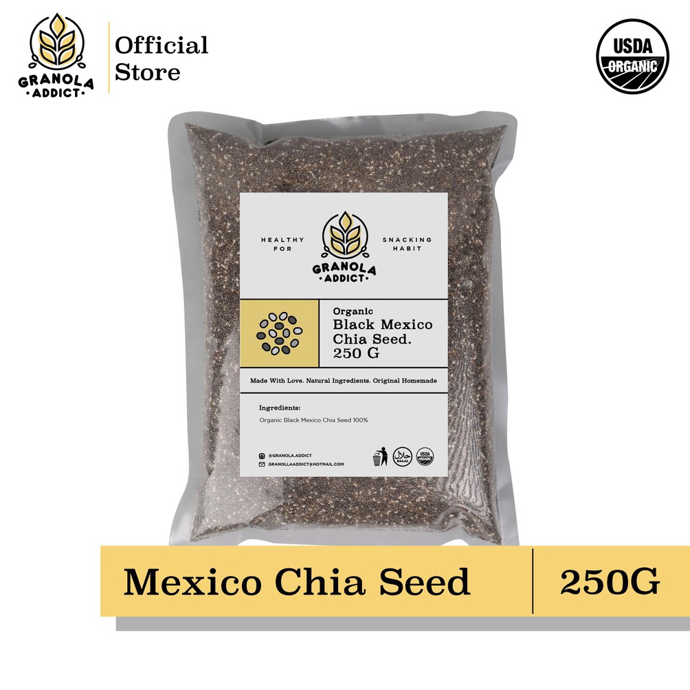 

[♤X25\] Granola Addict - Black Chia Seed Mexico Organic / Organik 250G Diskon