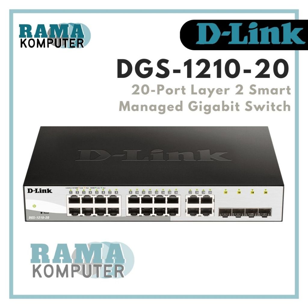 DGS-1210-20 D-LINK 20-Port Layer 2 Smart Managed Gigabit Switch