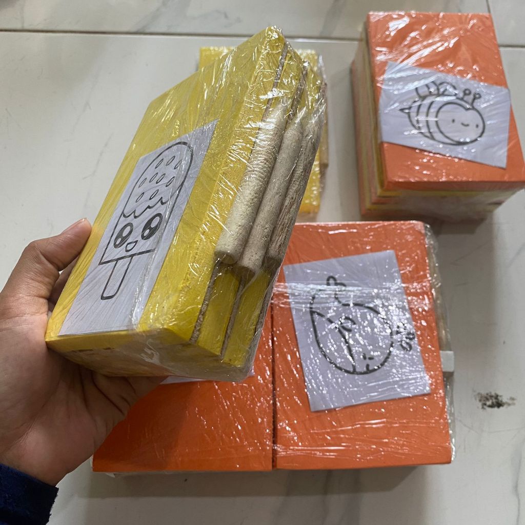 (3PCS) APP Alat Peraga Pendidikan bantalan uk 10x15 + jarum alat mencocok / alas belajar mencocok an