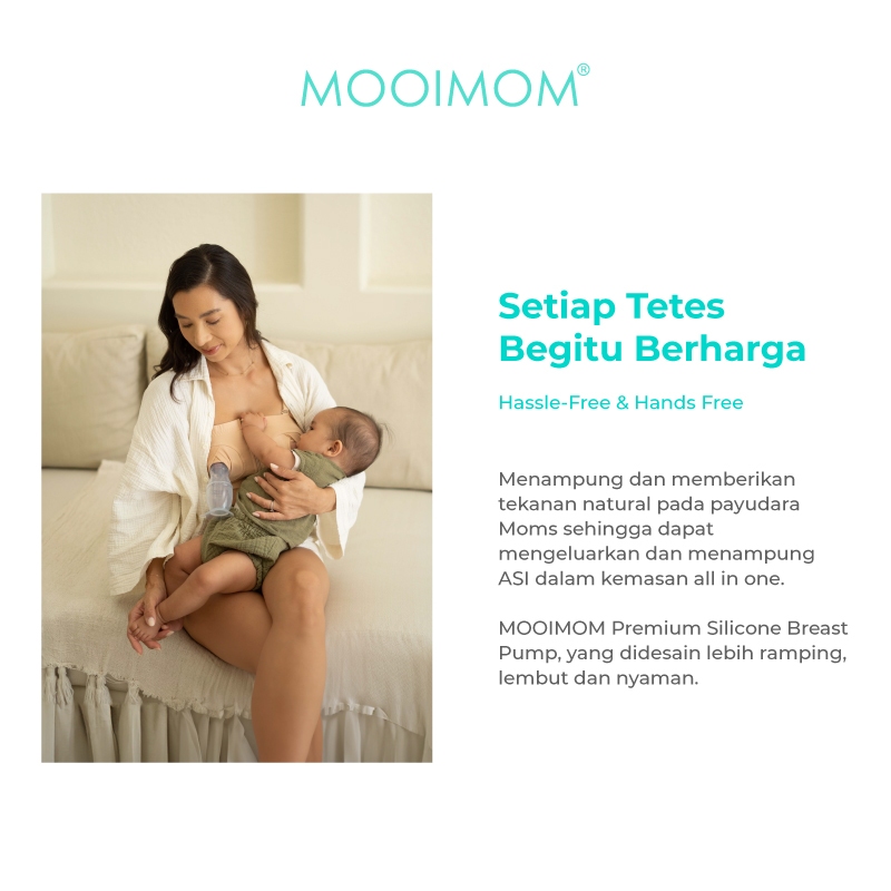 MOOIMOM Premium Silicone Breast Pump Package - Penampung ASI Silikon Premium