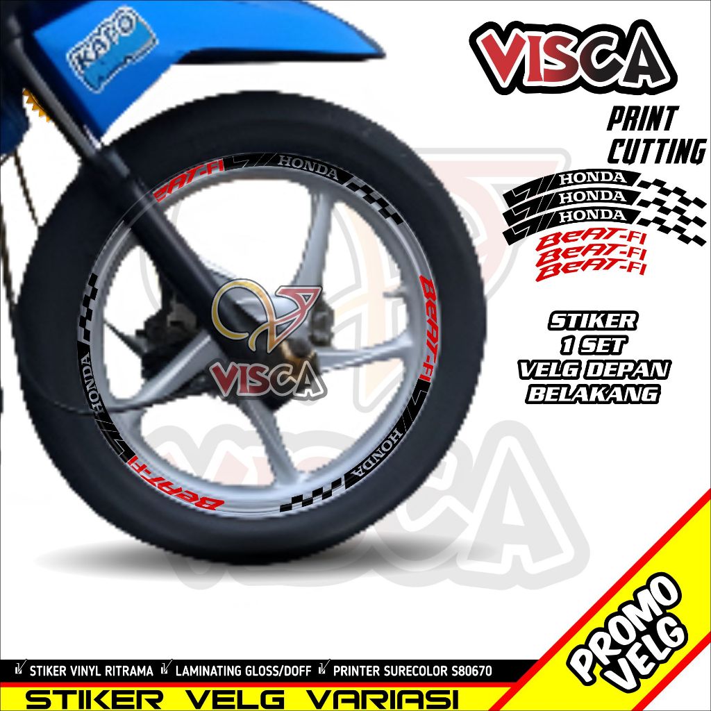 Stiker Velg Mio List Velg Motor Stiker Velg Ring 14 Beat FI Type 2