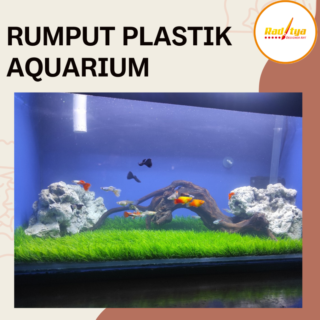 Karpet Rumput Aquarium Rumput Sintetis 40x60 Rumput Untuk Aquarium