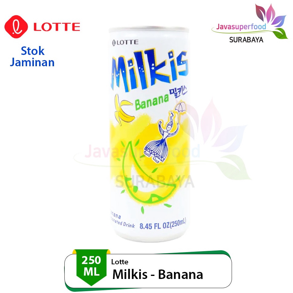 

93 Lotte Milkis Banana 250ml/Susu Soda Rasa Pisang 78