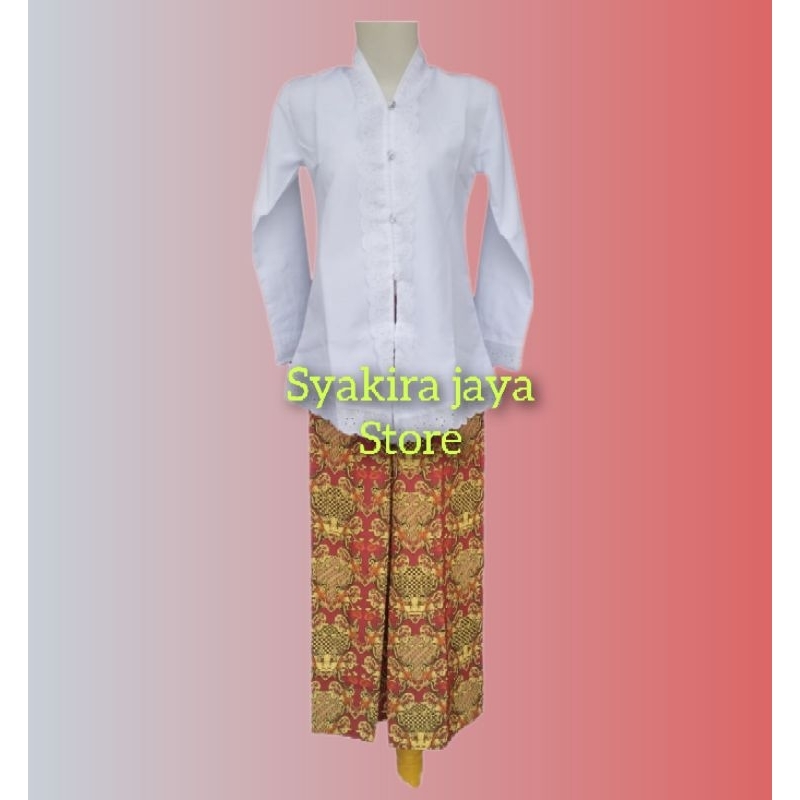 Baju kebaya anak perempuan usia 3 -12 tahun/stelan kebaya anak sekolah paud TK SD/seragam tradisiona