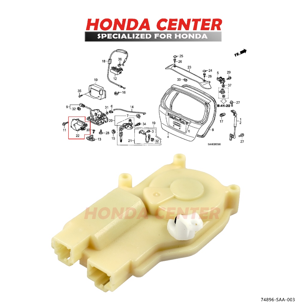 Actuator Central Lock Pintu Bagasi Honda Jazz Gd3 2004 2005 2006 2007 2008 Stream 1700cc