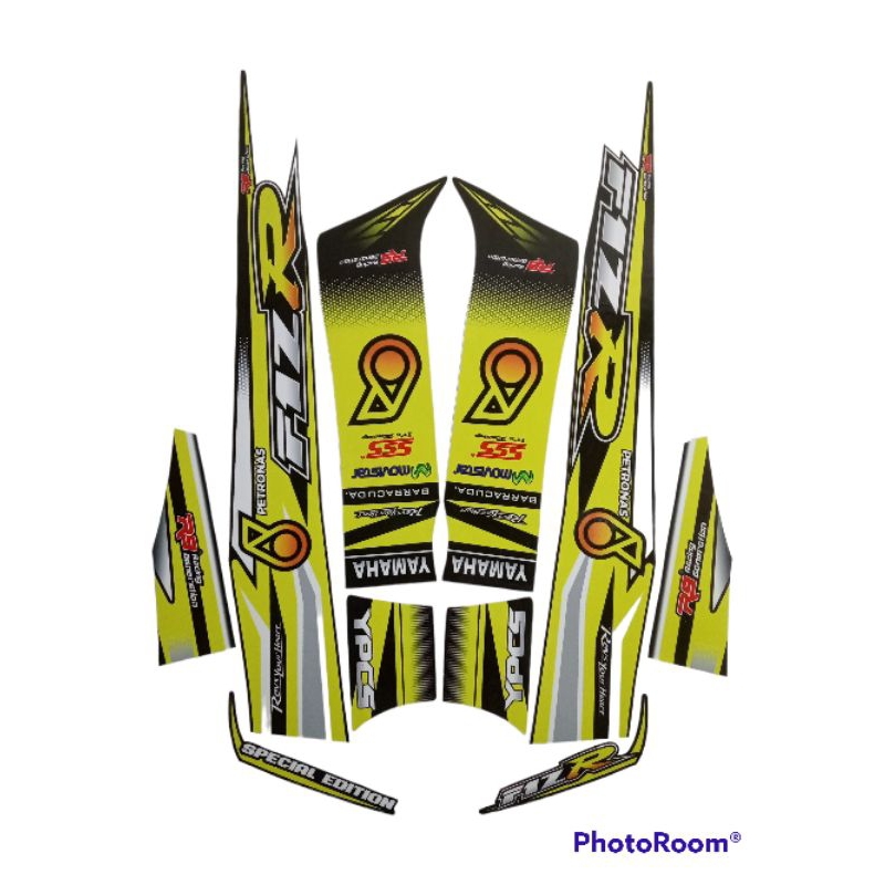 STRIPING FIZ R VARIASI SPESIAL EDITION KUNING, striping Fiz r variasi terbaik